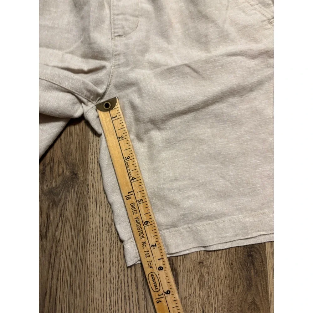Old Navy Shorts Boys Size XL Beige Linen Blend Drawstring Elastic Waist Casual